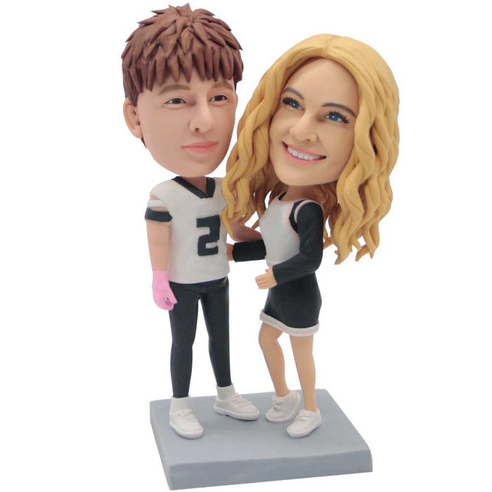 Valentine Gifts - Couple In Couple Sportswear Custom Figure Bobbleheads
