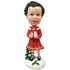 Cute Girl In Christmas Dress with Gift Custom Figure Bobblehead