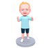 Cute Little Boy In T-shirt And Shorts Custom Figure Bobbleheads