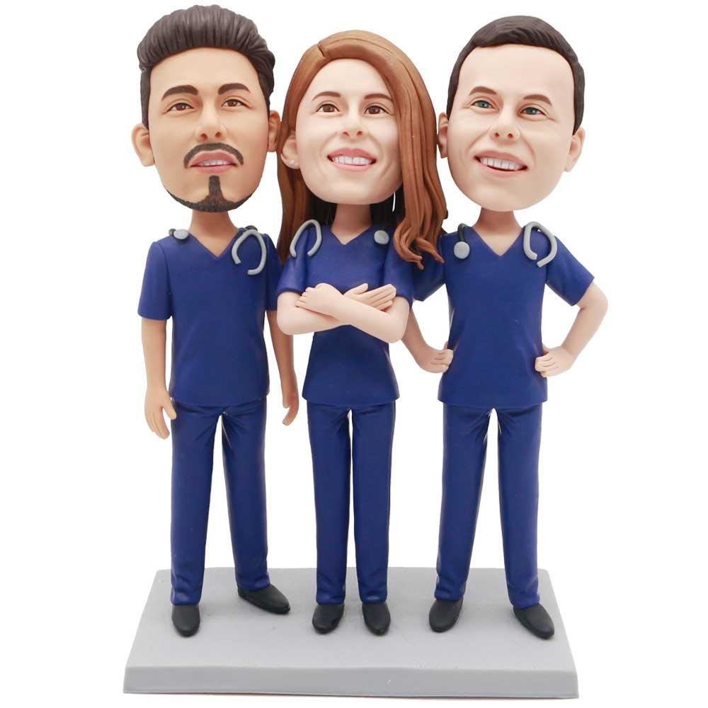 Doctors With Stethoscopes Custom Figure Bobblehead