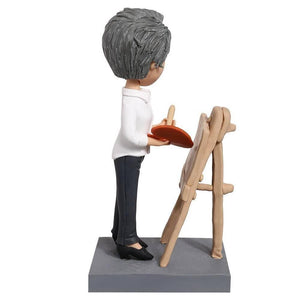 Elegant Female Painter Retirement Custom Figure Bobblehead - Figure Bobblehead