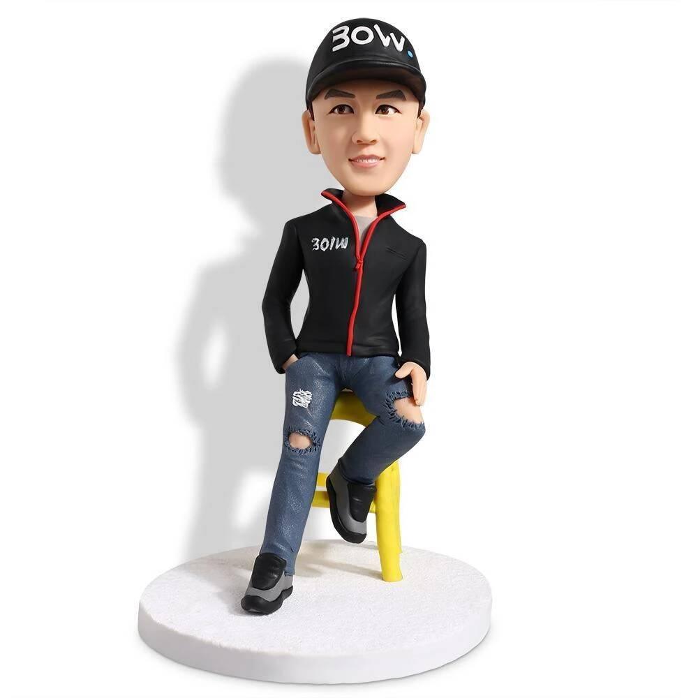 Fashion Ripped Jeans Male Custom Figure Bobblehead - Figure Bobblehead