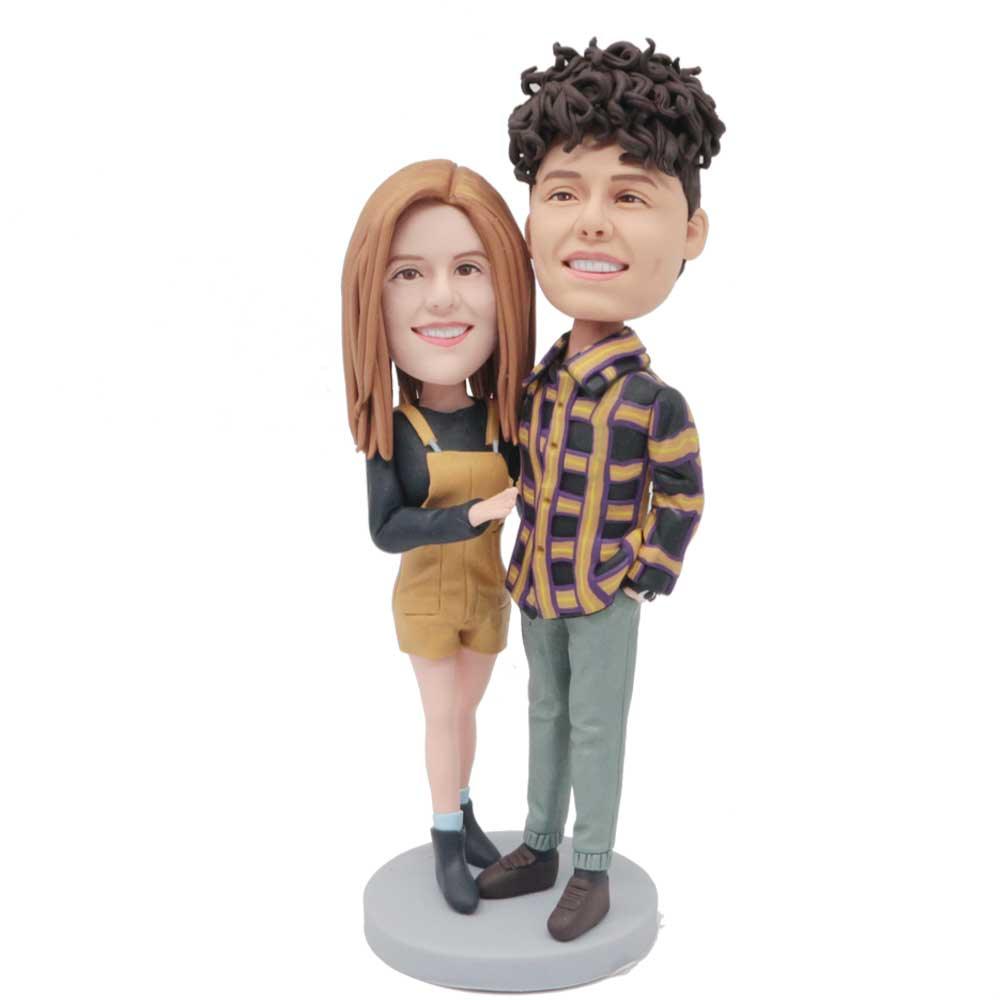 Fashionably Dressed Couple Custom Figure Bobblehead