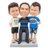 Father And His Two Sons Custom Family Bobblehead