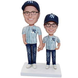 Father And Son In Sports Parent-child Wear Custom Figure Bobblehead