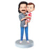 Father Holding Little Baby Custom Figure Bobbleheads