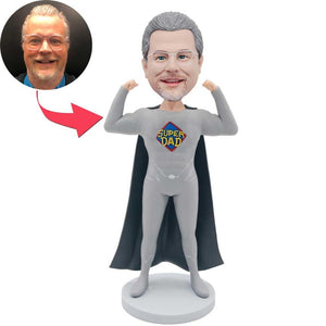 Father’s Day Gifts Super Dad In Black Cloak Custom Figure Bobbleheads