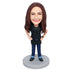 Female Barber Hands On Hips Custom Figure Bobbleheads