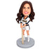 Female Baseball Player Holding A Baseball Bat Custom Figure Bobbleheads