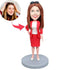 Female Boss In Red Suit Custom Figure Bobbleheads