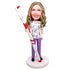 Female Dental Hygienist With Big Toothbrush Custom Figure Bobbleheads