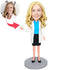 Female Dentist Holding Teeth Custom Figure Bobbleheads