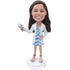 Female Dentist In White Coat Custom Figure Bobblehead
