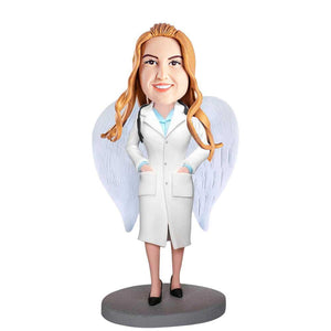 Female Doctor Angel with Wings Custom Figure Bobblehead