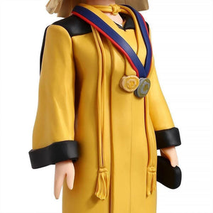 Personalized Smart Female Graduates In Yellow Gown Custom Graduation Bobblehead Gift - Figure Bobblehead
