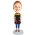 Female Hair Dresser With Hair Dryer And Comb Custom Bobblehead