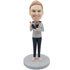Female Holding A Bottle Of Champagne Custom Figure Bobblehead