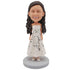 Female In Black And White Strapless Dress Custom Figure Bobblehead