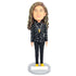 Female In Polka Dot Shirt Custom Figure Bobbleheads