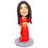 Female In Red Retro Dress Custom Figure Bobbleheads