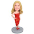 Female In Sexy Red Skirt Custom Figure Bobbleheads