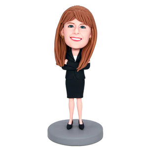Female Office Manager Boss Gift Custom Figure Bobbleheads