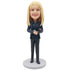 Female Office Staff In Black Business Attire Custom Figure Bobblehead