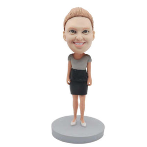 Female Office Staff In Business Attire Custom Figure Bobblehead