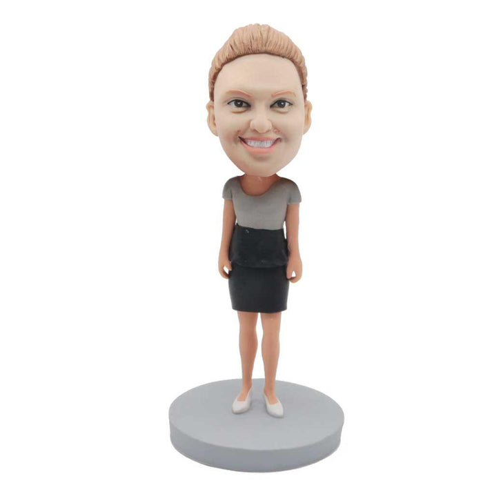 Female Teacher In Dress Custom Figure Bobblehead