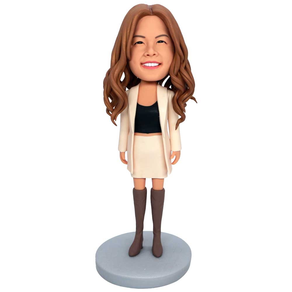 Female Office Staff In Business Suit Custom Figure Bobbleheads