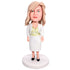 Female Office Staff In White Suit Skirt Custom Figure Bobbleheads