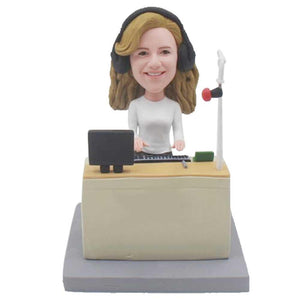Female Radio Hosts Custom Figure Bobblehead - Figure Bobblehead