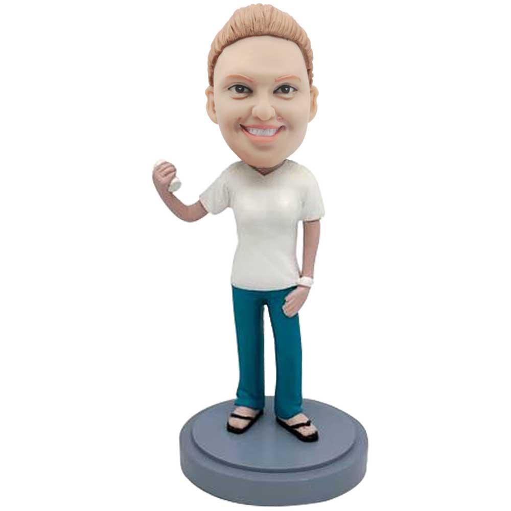 Female Therapist Custom Figure Bobblehead