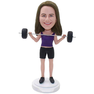 Female Weightlifter Custom Figure Bobblehead