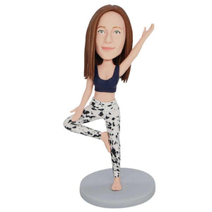 Female Yoga Teacher In Yoga Clothes Custom Figure Bobbleheads