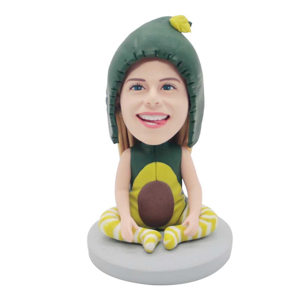 Funny Female In Baby Onesie Custom Figure Bobbleheads