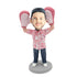 Funny Man with the Big Pink Gloves Custom Figure Bobblehead