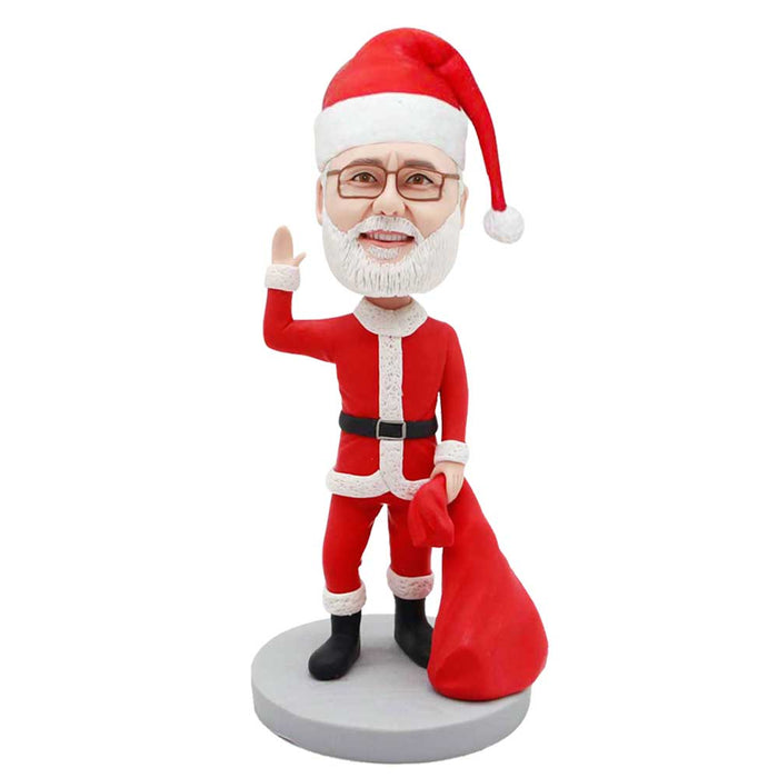 Give Presents with Santa Christmas Custom Figure Bobbleheads