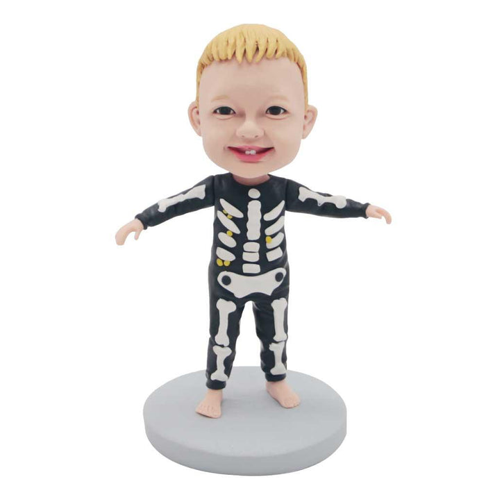 Handsome Little Boy In Funny Clothes Custom Figure Bobbleheads