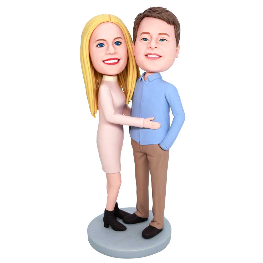 Happy Couple Custom Figure Bobbleheads