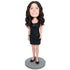 Happy Female In Black Tight Skirt Custom Figure Bobbleheads