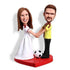 Happy Football Wedding Custom Figure Bobblehead