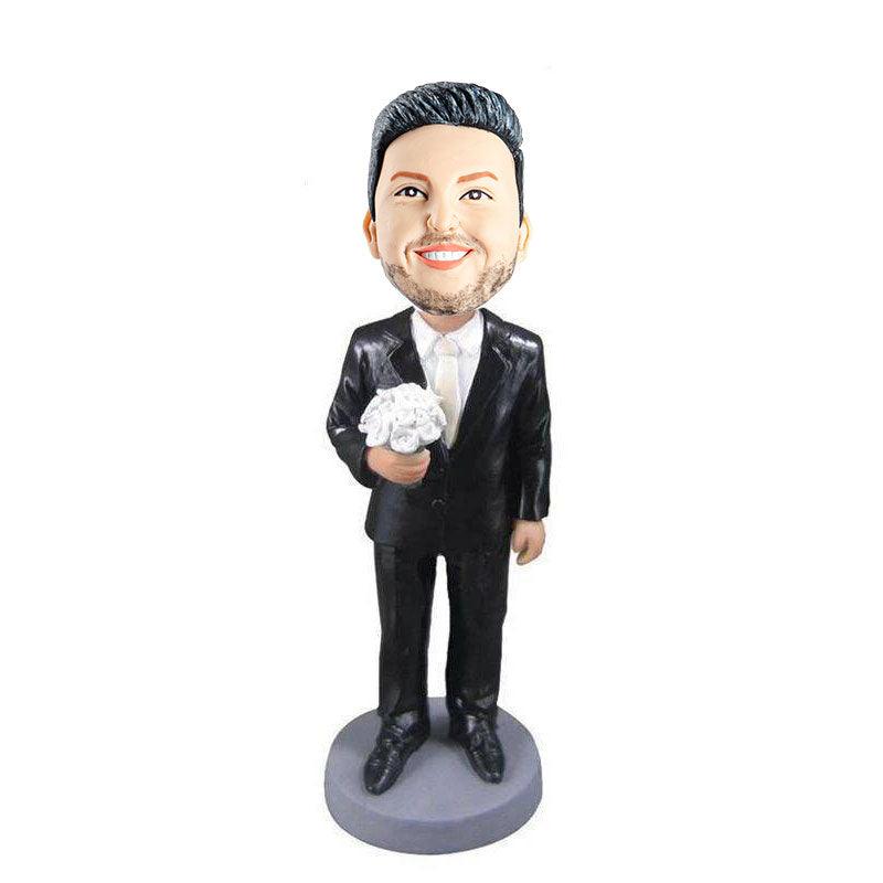 Happy Groomsmen Wedding Custom Figure Bobblehead