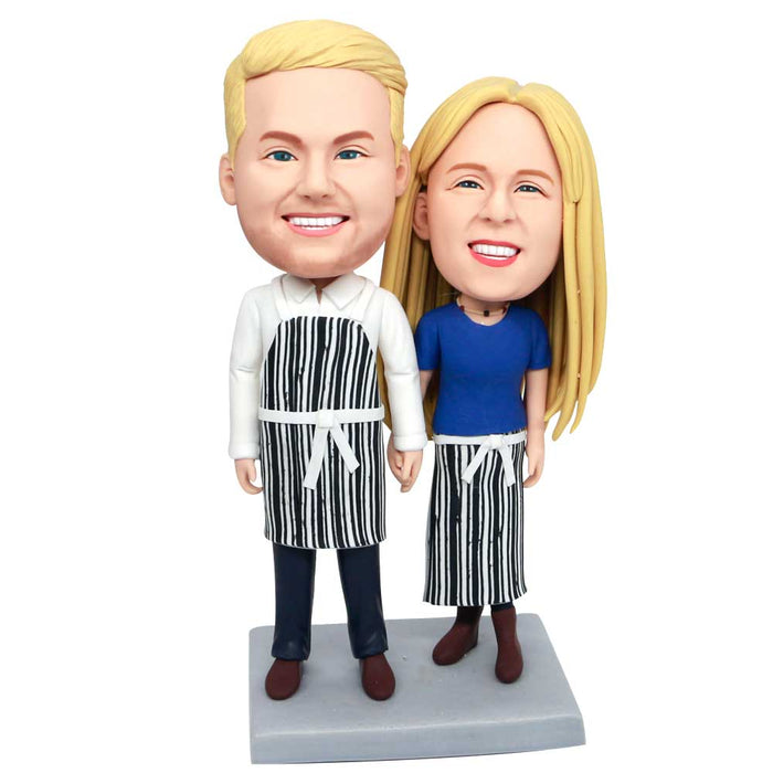 Valentine's Day Gifts Custom Kitchen Couple Bobbleheads