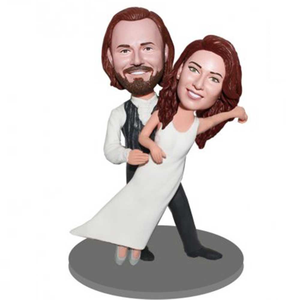 Happy Waltzing Dancing Couple Custom Figure Bobblehead