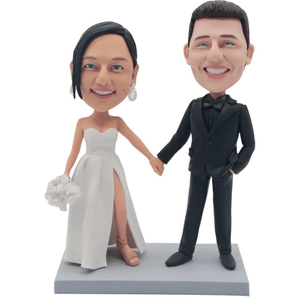 Happy Wedding Bobbleheads Custom Figure Bobbleheads