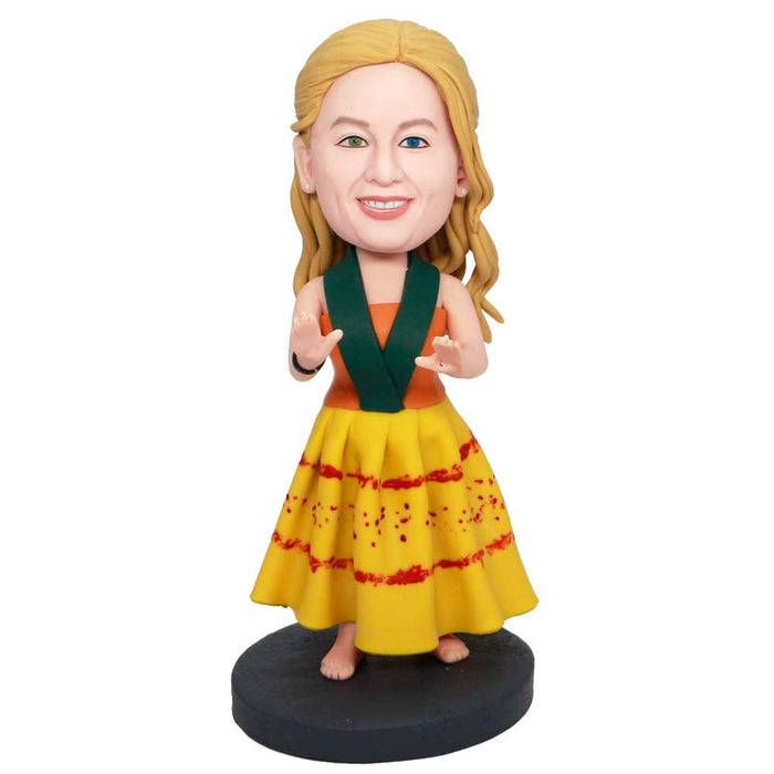 Custom Funny Female Hula Hawaiian Bobbleheads