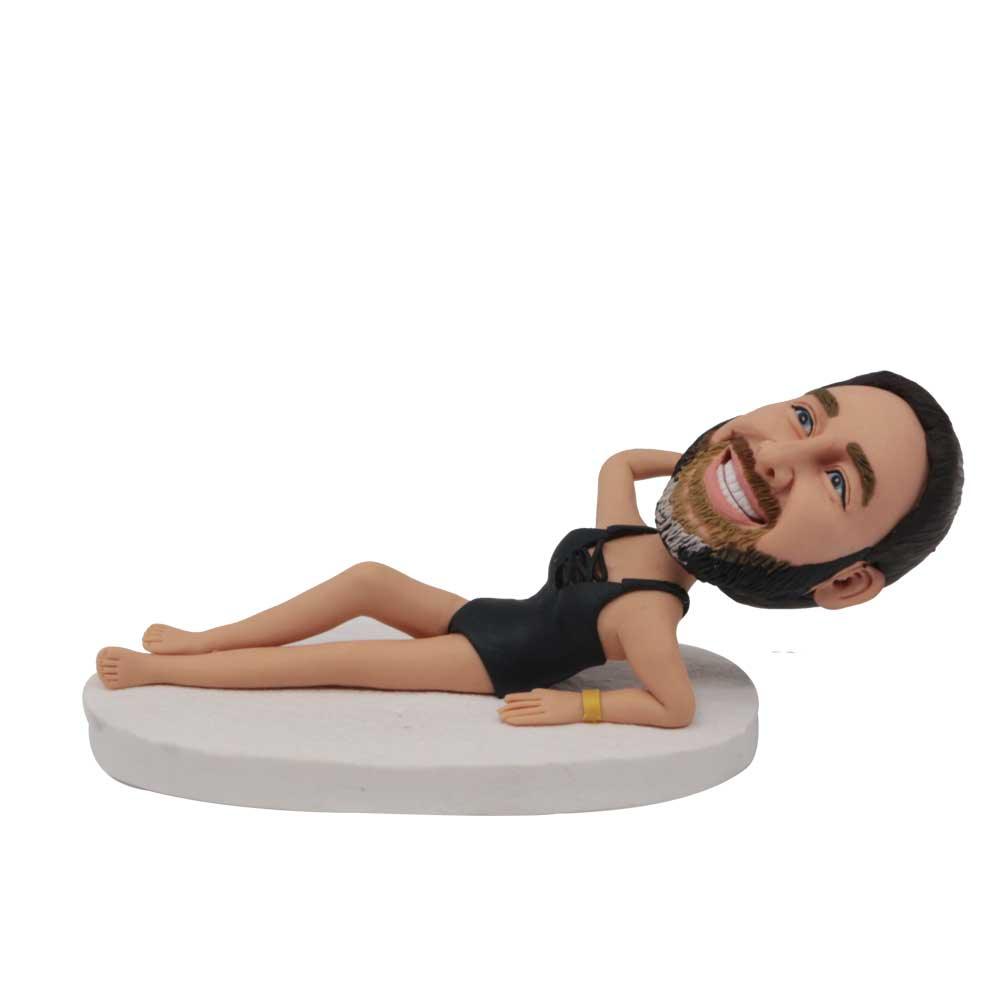Humorous Funny In Bikini Custom Figure Bobblehead