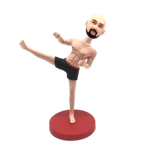 Kungfu Man with Abdominal Muscles Custom Figure Bobblehead - Figure Bobblehead