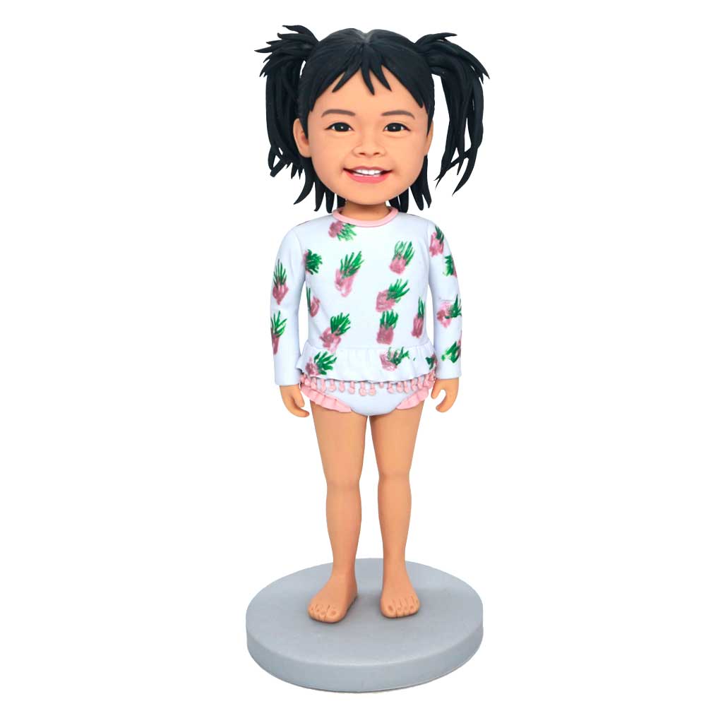 Little Girl In Cute Clothes Custom Figure Bobbleheads